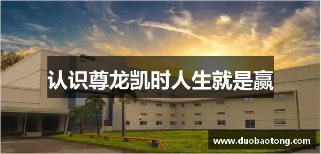 认识尊龙凯时人生就是赢